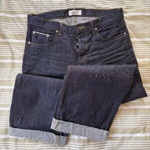 Naked & Famous Strong Guy Left Hand Twill Selvedge jeans, size 34